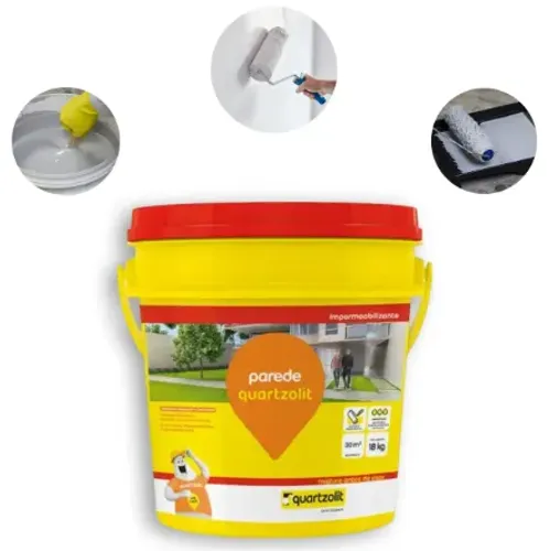 Impermeabilizante De Parede Quartzolit Branco 3,6 Litros
