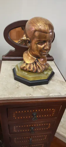 Busto Escultura em Bronze Antigo