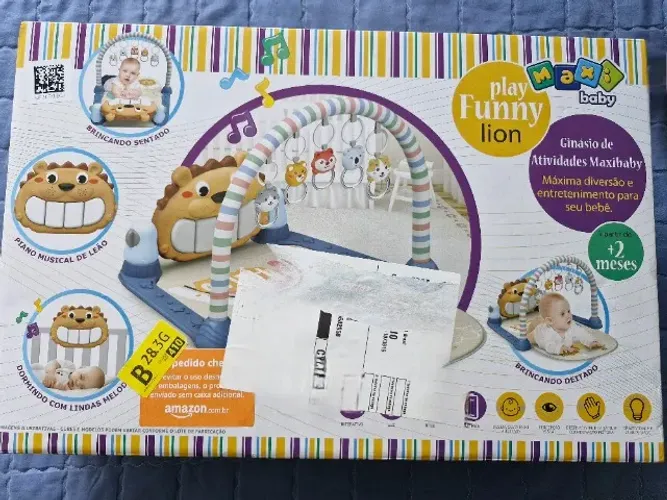 Tapete Atividades Infantil- Maxibaby Play Funny Lion- Novo