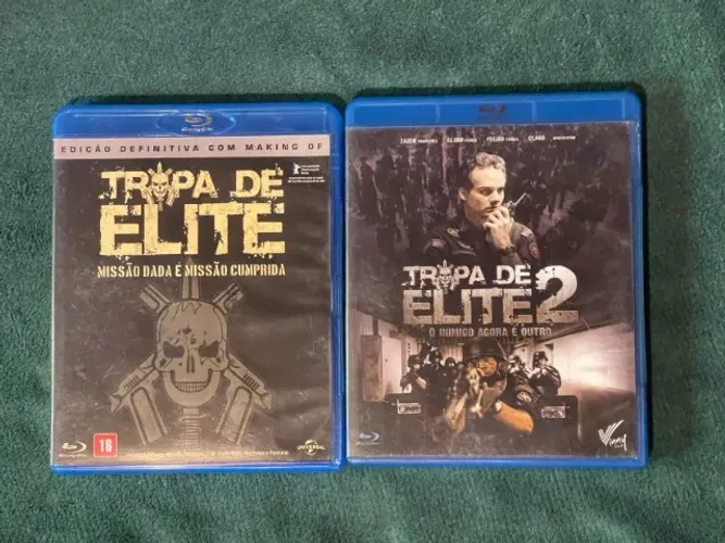 Filmes Tropa de Elite 1 e 2 em Blu Ray