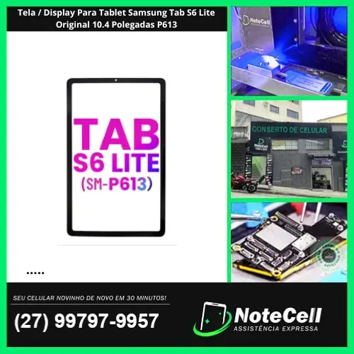 Tela Display P/ Tablet Samsung Tab S6 Lite Original 10.4 Polegadas P613