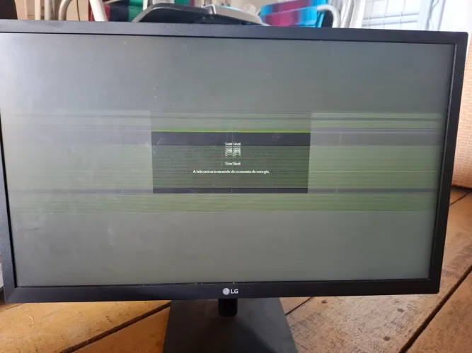 Monitor LG 21" com defeito