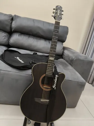 Violão Strinberg Acústico SA200 Taos+Suporte Pedestal+Capa Strinberg+Alça Stri+Capatraste 