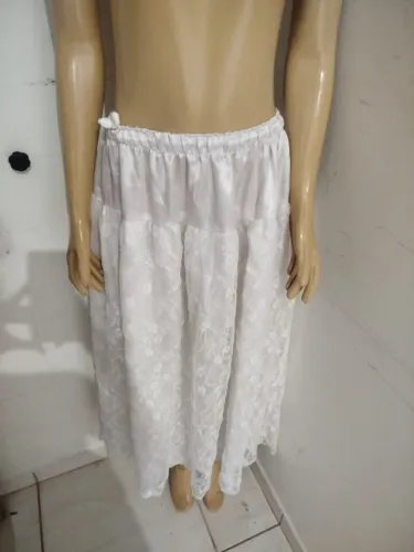 Saia de renda cetim umbanda