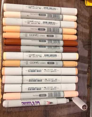 COPIC / LE PLUME - TONS DE PELE - 15 CANETAS