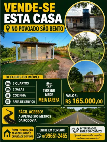 CHÁCARA A VENDA NO POV. SÃO BEMTO EM SALGADO