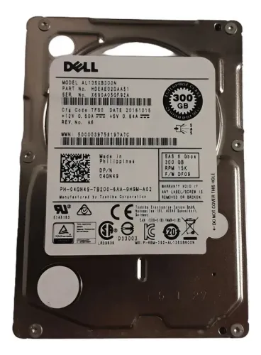 Hd Sas 2.5 Dell 04gn49 4gn49 300gb 15k Al13sxb300n para uso em servidor Dell R610 e R710