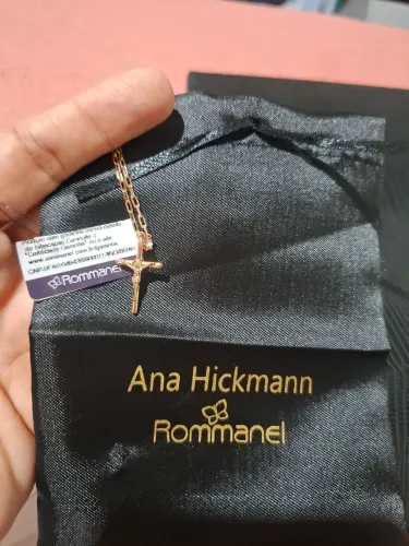 Cordão Rommanel  masculino  com pingente 