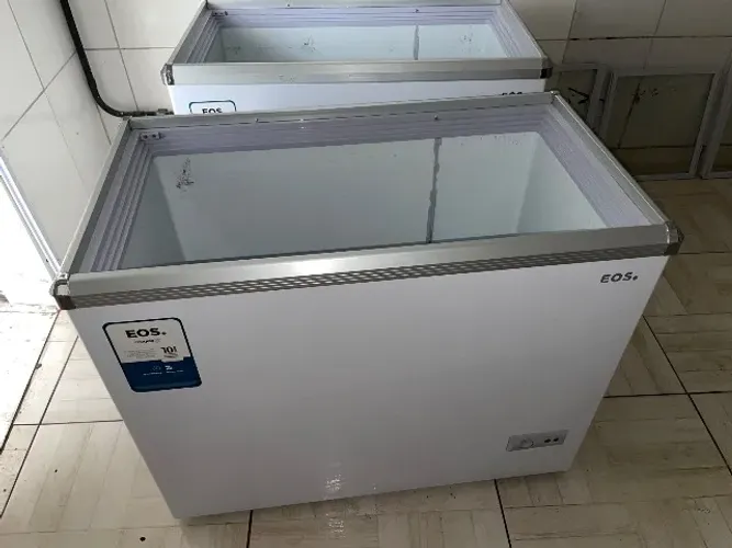 Freezer horizontal porta de vidro 