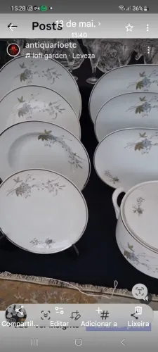 CONJUNTO COMPLETO DE PORCELANA REAL