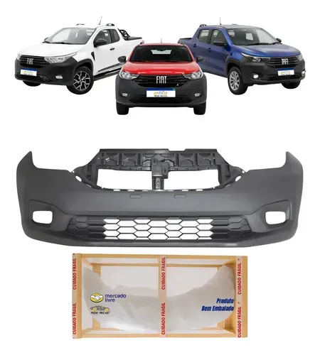 Parachoque Fiat Strada Endurance 2021 22 23 24 A 2026 Novo Preto Texturizado