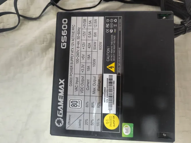 Fonte 600w, Pc gamer, Game Max