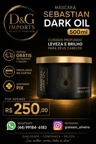 Máscara Sebastian Dark Oil 500ml