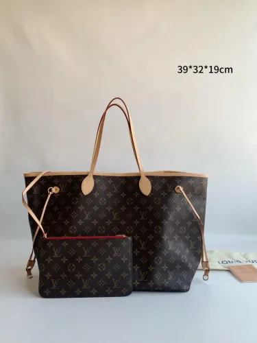 Bolsa em couro legítimo modelo tradicional clássico italiano neverfull Louis Vuitton