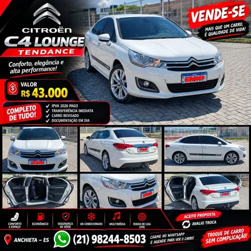 Citroen C4 Lounge Tendance 2.0 Flex 4P Aut. 2014
