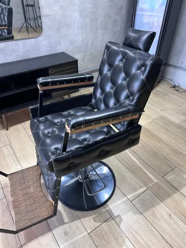 Cadeira para barbeiro de couro 