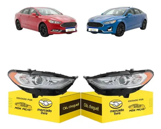 Par Farol Fusion Sel 2017 18 2019 Elétrico C/led C/projetor Ambos Lados