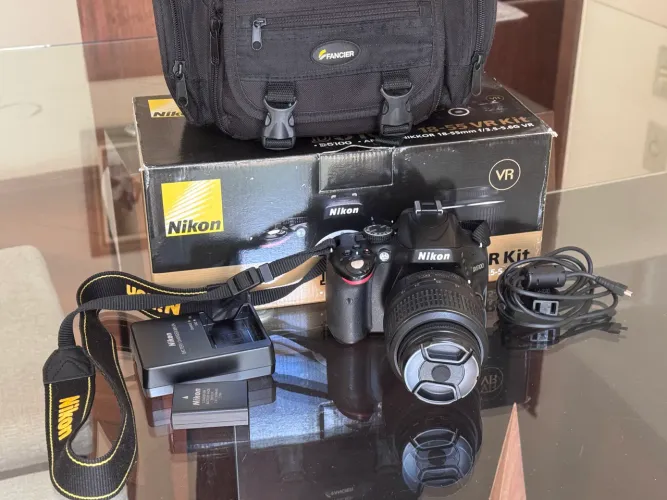 Câmera Nikon D5100 kit + lente 18-55mm completa