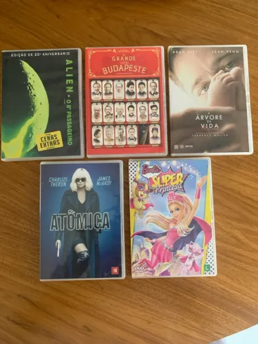 Combo de DVDSs atômica árvore da vida alien Barbie super princesa grande hotel Budapeste