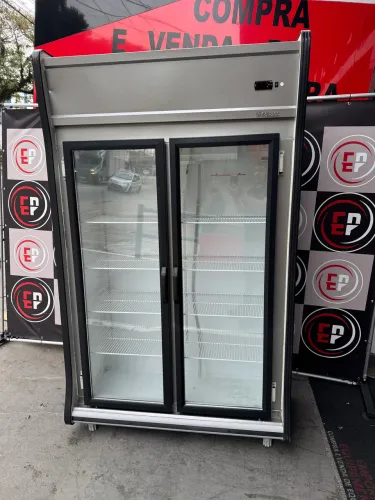 VENDO UMA GELADEIRA 2 PORTAS EXPOSITORA GELOPAR SEMI NOVA