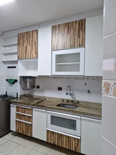 COZINHA PLANEJADA COMPLETA 2,13M - PRONTA PRA INSTALAR - COM PEDRA E PIA INOX