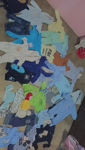 Lote Roupinhas de bebê menino + Mala maternidade+ Ninho redutor + mosquiteiro de berço