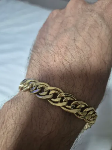Pulseira grossa de ouro 18k