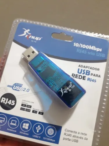 Adaptador USB Para Rede RJ45, 10/100Mbps - Knup