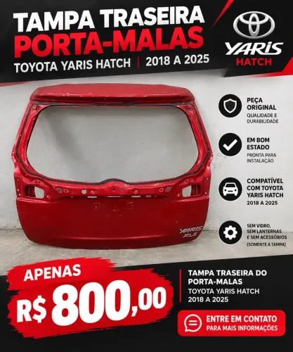 Tampa traseira porta-malas YARIS