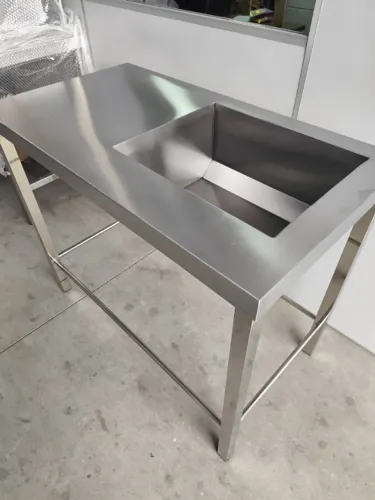 Pia inox 1 bojo contraventada 1,80×0,60×0,90 bojo 60×40