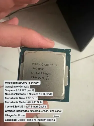 Processador I5 9400f