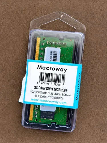 Memória RAM Notebook 16GB DDR4 2666MHz Macroway - Nova