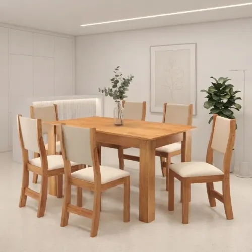 Mesa de Jantar Violeta com Cadeiras Sol Bronze FRETE GRATUITO