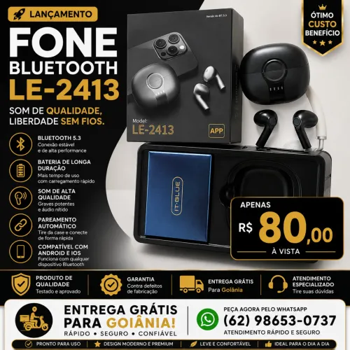 Fone Bluetooth ultra som