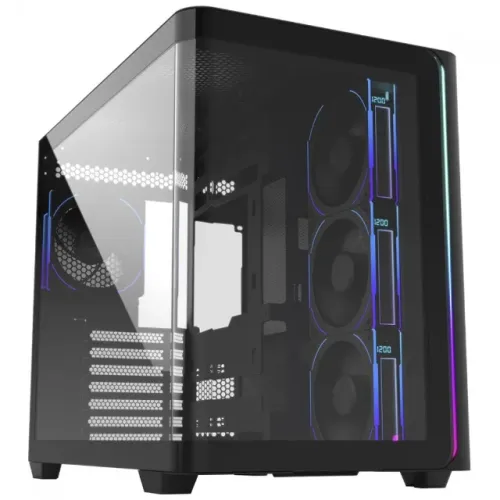 GABINETE GAMER FSP M580 PLUS PRETO (4 FANS INCLUSAS) NOVO LACRADO!
