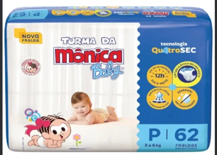 Fralda Turma da Mônica 