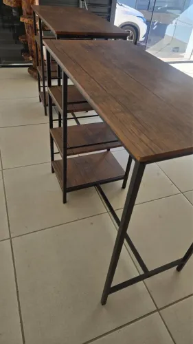 balcão bancada gourmet com prateleiras