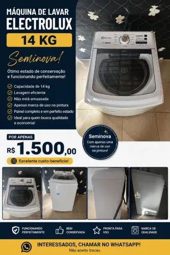 Máquina de lavar Electrolux 14 kg