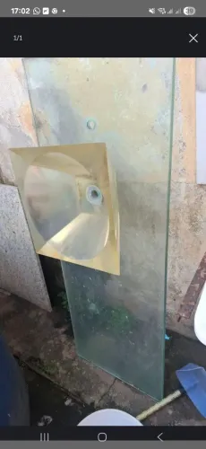 PIA DE VIDRO PRA BANHEIRO (OTIMO ESTADO)