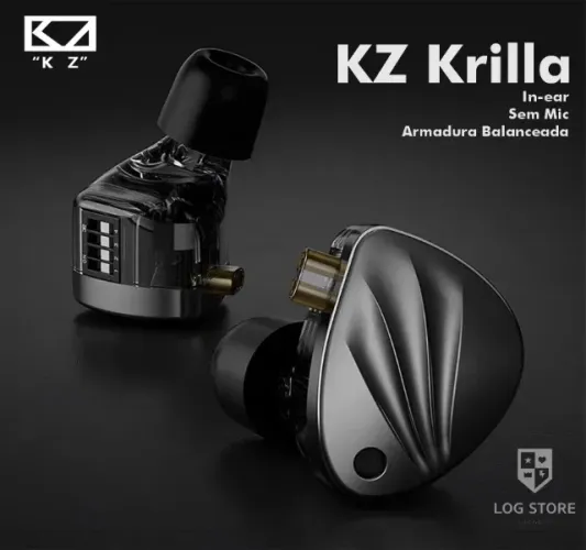 Fone De Ouvido Profissional KZ Krilla Armadura Balanceada Sem Mic Hi Fi Retorno de Palco