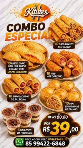 Cento de salgadinhos de festa