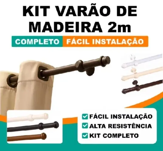 Varão de cortina - 2 metros