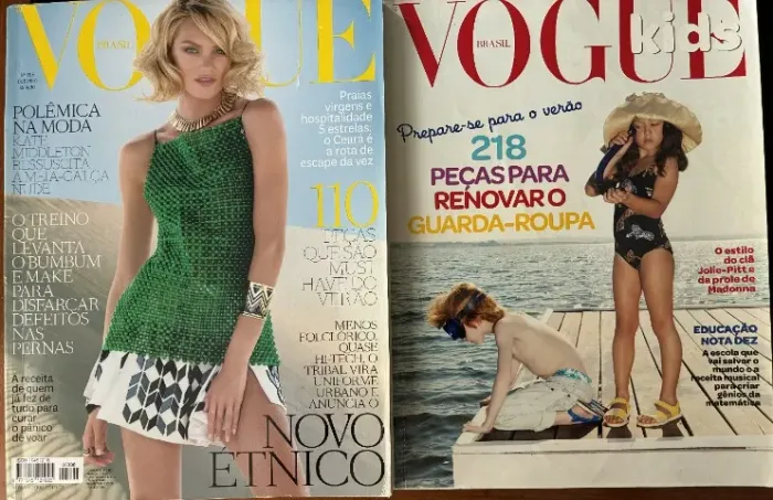 2 Revistas Vogue - Brasil e Brasil Kids