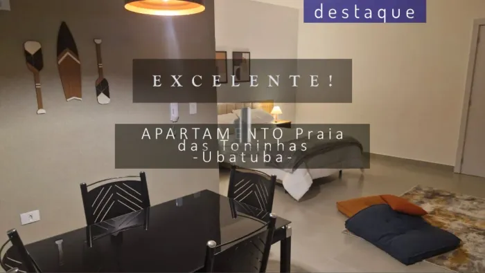 APARTAMENTO STUDIO PARA VENDA NA PRAIA DAS TONHINHAS EM UBATUBA