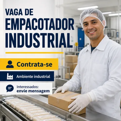 Vaga para empacotador em industria