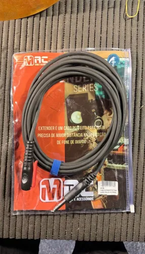 Cabo extensor para retorno de fone Mac P10 macho + P2 Fêmea 4,5m EX15B