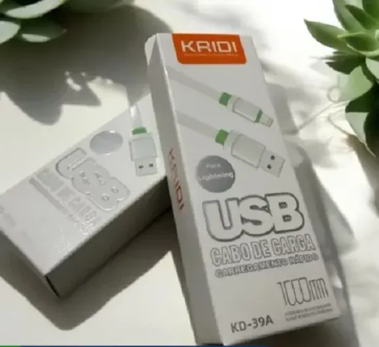 Cabo Carregamento Kaidi 1m Usb Ios iPhone Lightning Kd-39a.