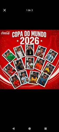 Kit figurinhas Coca-Cola copa 2026