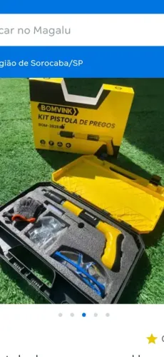 Kit Pistola de Pregos Bomvink + 30 pinos