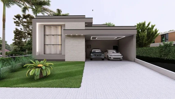 CASA TÉRREA 3 SUÍTES E PISCINA - RESIDENCIAL ROYAL GARDEN - PAULÍNIA